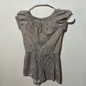 Old Navy Gray Romper w/ Cherries - Girls 6-7 (Small)